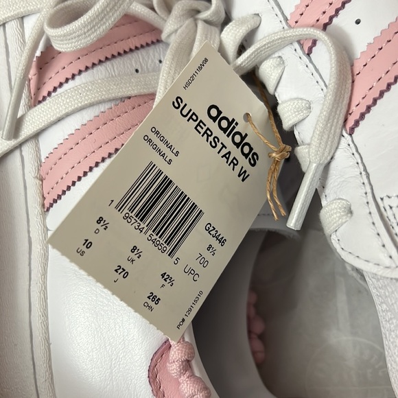 Wome’s Adidas Superstar - White & Pink - Picture 4 of 9
